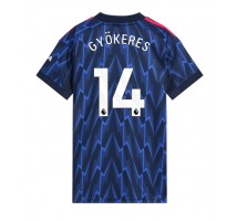 Arsenal Viktor Gyokeres #14 Koszulka Wyjazdowa damskie 2025-26 Krótki Rękaw